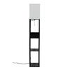 GOLVLAMPA SVEN - vit/svart, Basics, metall/trämaterial (26/160/26cm)