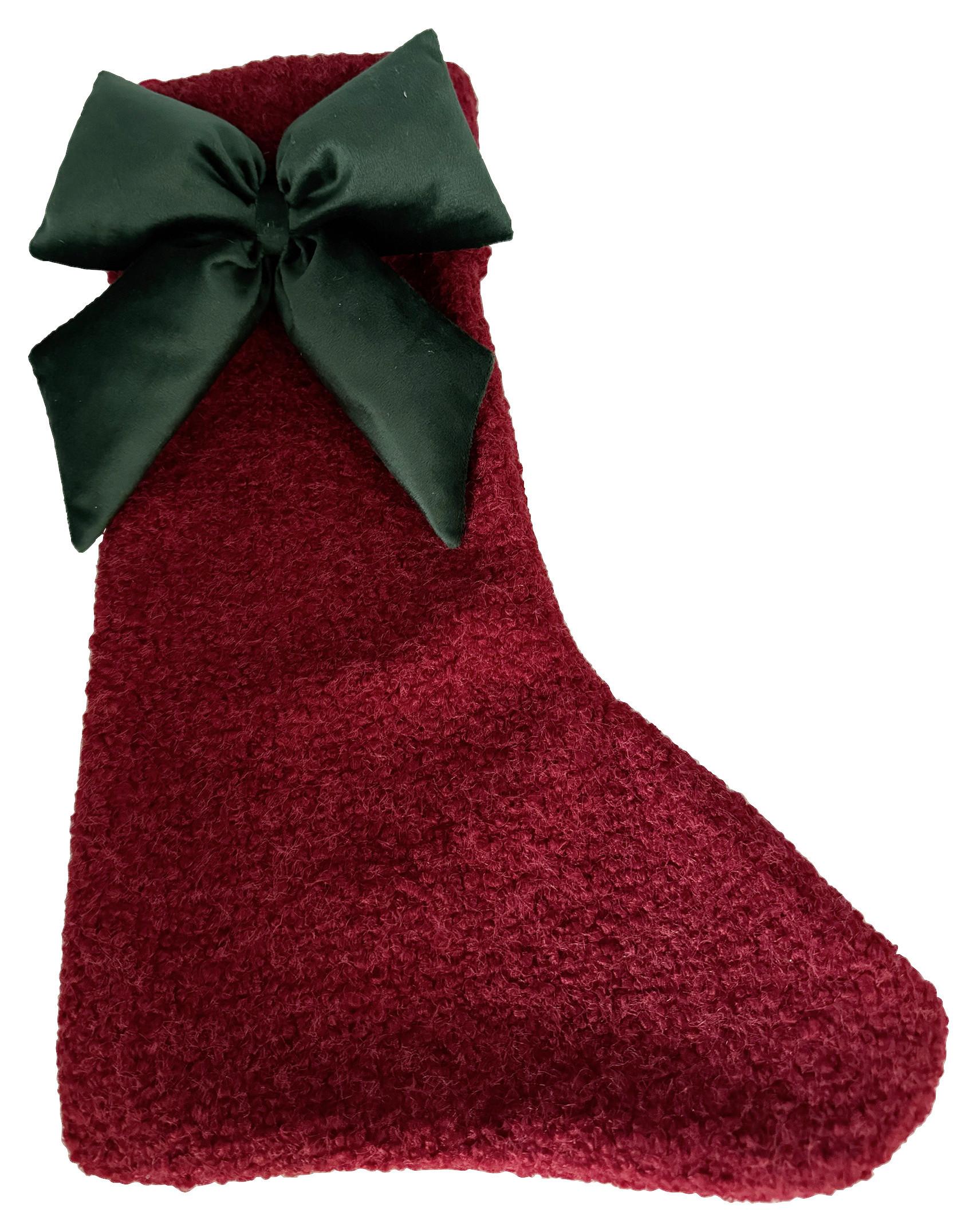 Dekohänger Santa Rot/Waldgrün - Waldgrün/Rot, Textil (25/38cm) - Mömax