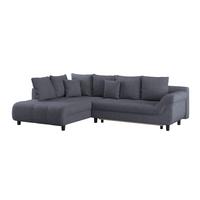 Kutna Garnitura Mendoza - crna/antracit, Design, tekstil/drvo (197/309cm) - Modern Living