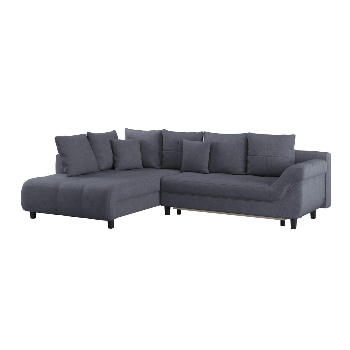 Kutna Garnitura Mendoza - crna/antracit, Design, tekstil/drvo (197/309cm) - Modern Living