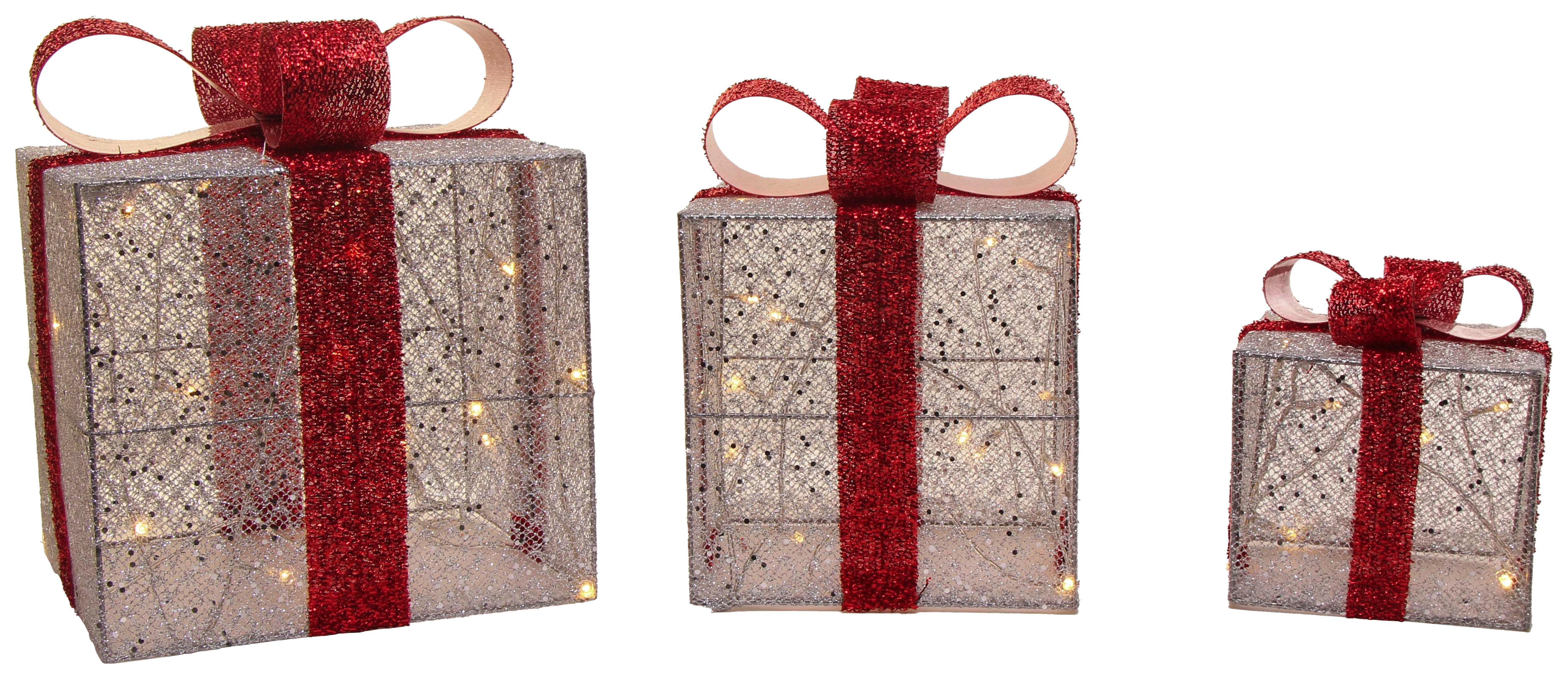 LED-Dekoleuchte Suzi max. 2,88 Watt, 3-teilig - Weiß, KONVENTIONELL, Textil/Metall (25/25/25cm) - Modern Living