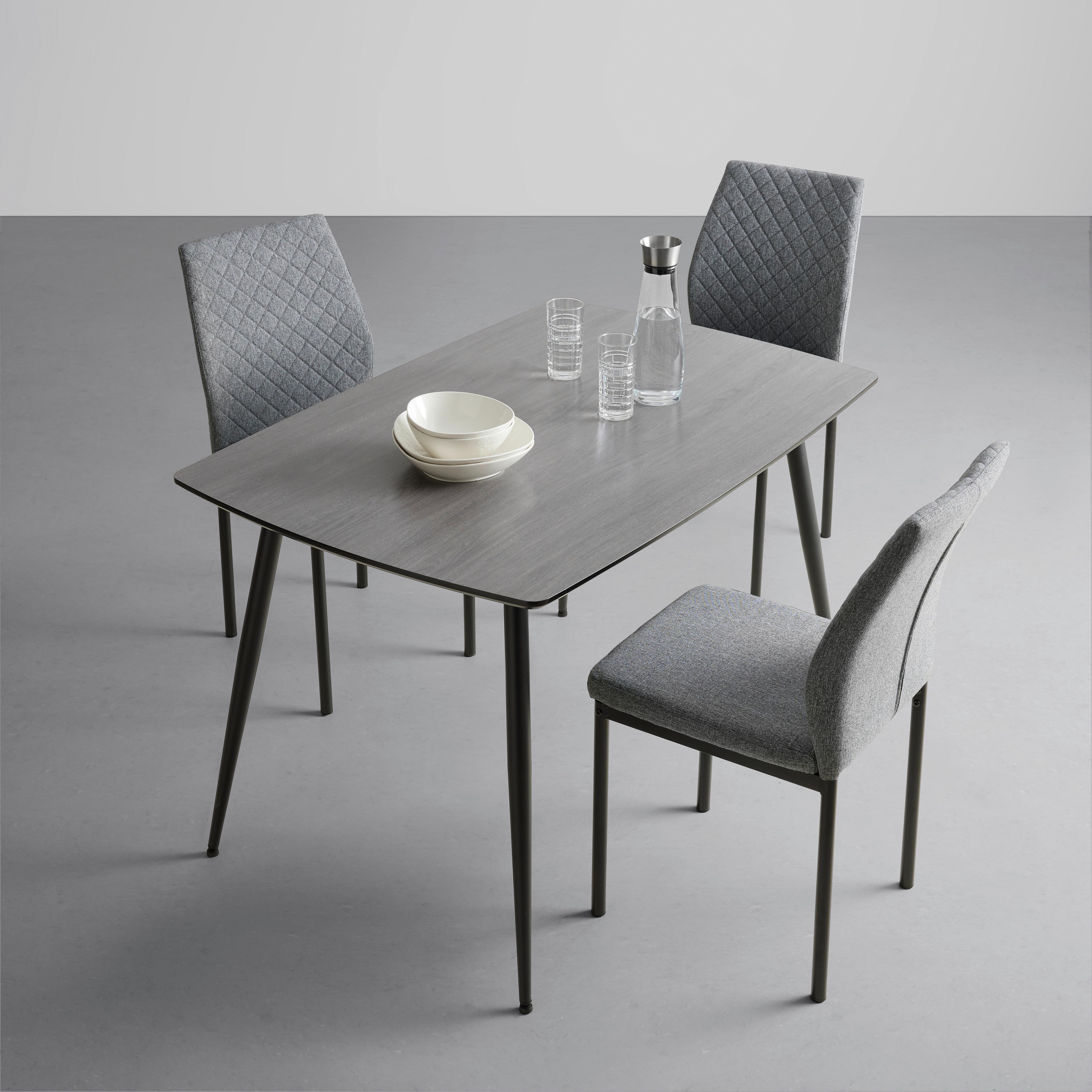STOL MIA -BASED- - grå/svart, Basics, metall/textil (44/90/56cm) - Based