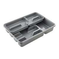 Besteckeinsatz Manuela Grau - Grau, Basics, Kunststoff (30/40/7cm) - Mömax
