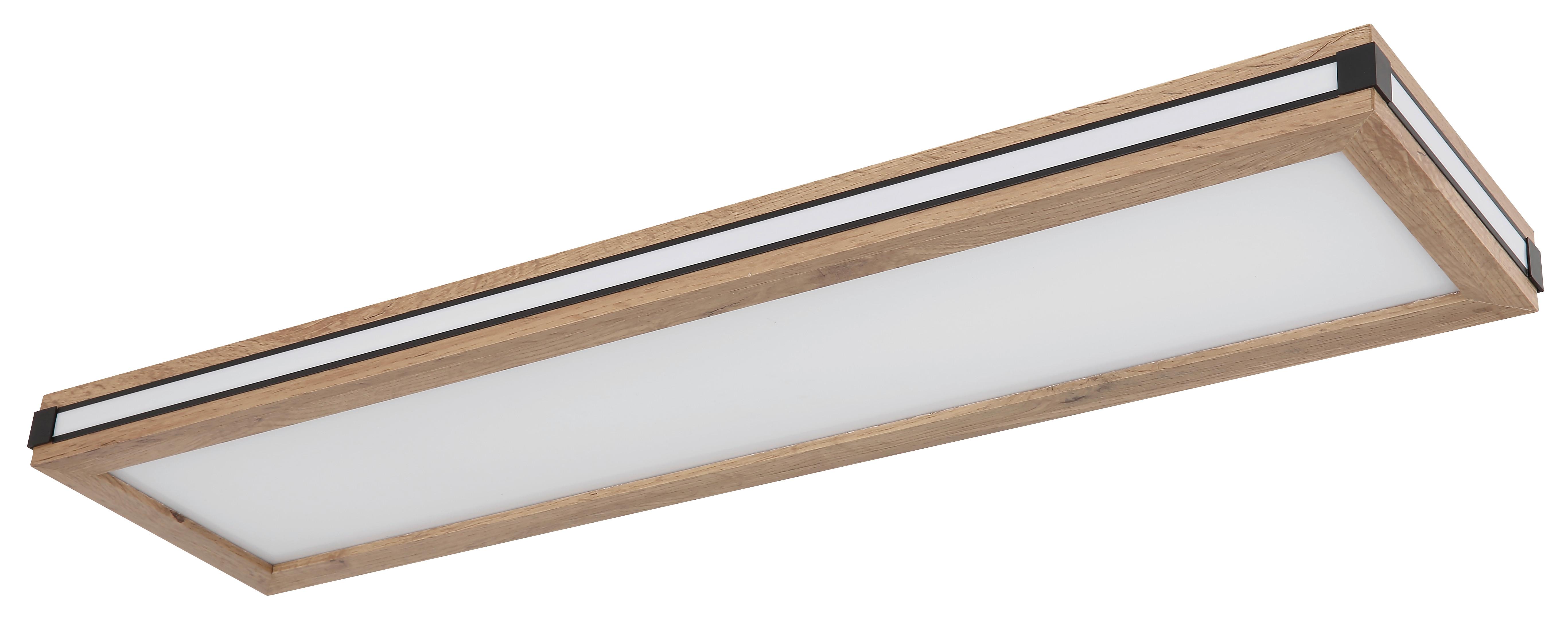 Led Mennyezeti Lámpa 41589d4 - sötétbarna/fekete, Konventionell, műanyag/faalapú anyag (80/20/7,5cm) - Globo