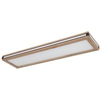 LED-DECKENLEUCHTE 41589D4 - Weiss/Dunkelbraun, Konventionell, Holzwerkstoff/Kunststoff (80/20/7,5cm) - Globo