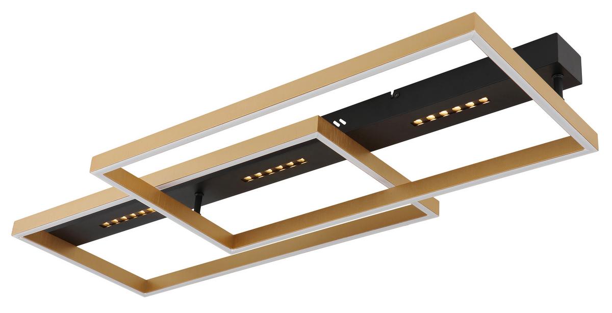 Stropna Led-svetilka Luffy, S Sijalko - zlate barve/črna, Design, kovina/umetna masa (90/39,8/10,2cm)