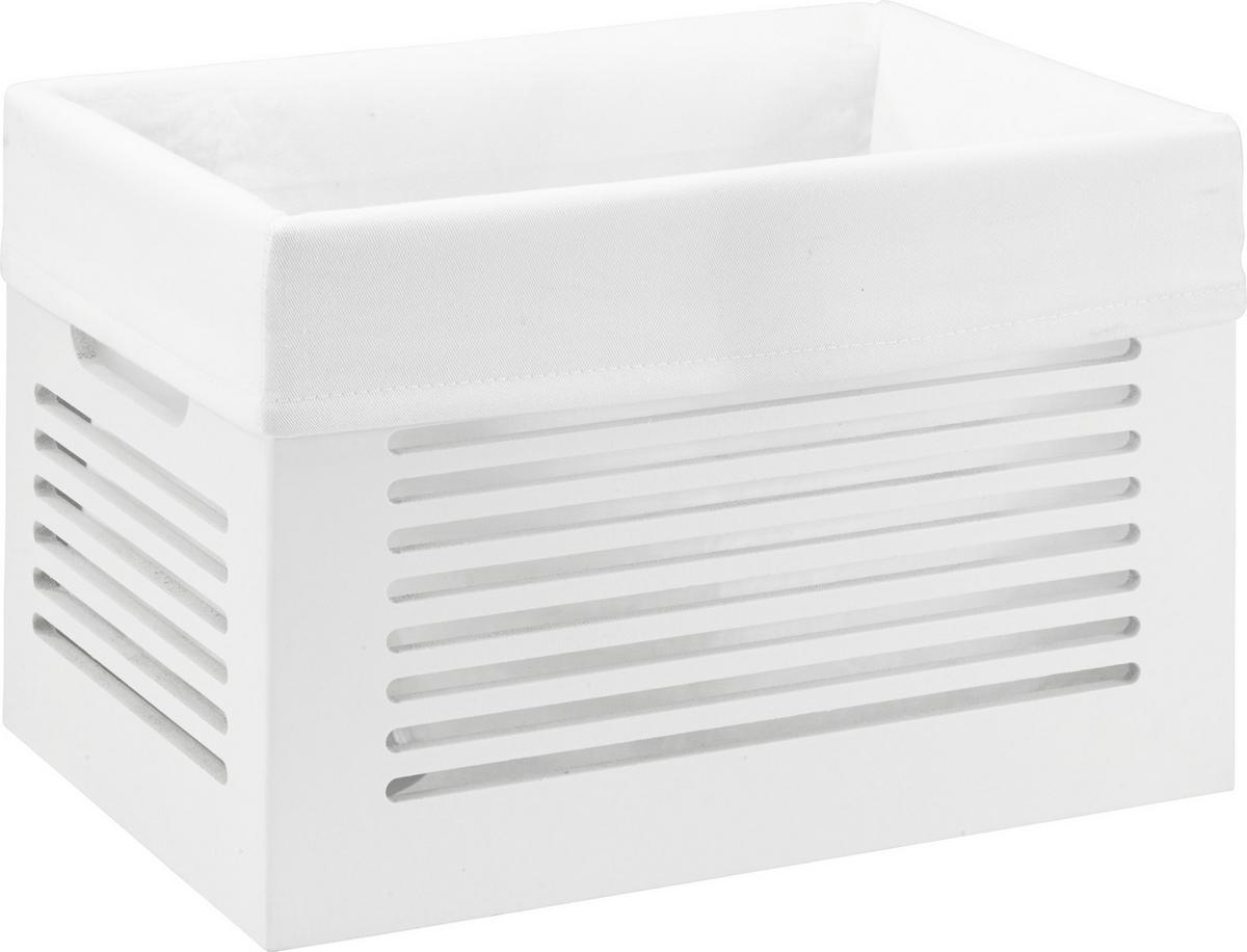 KOSZ DO REGAŁU HSQ12-3RECT 'L' - biały, Design, drewno (36/25/23cm) - Landscape