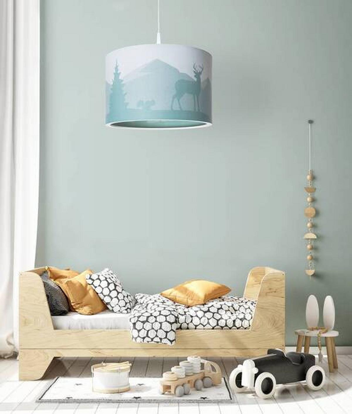 LAMPA WISZĄCA DZIECIĘCA 139523 SCANDI WALD - zielony, Basics, tworzywo sztuczne (40/25cm)