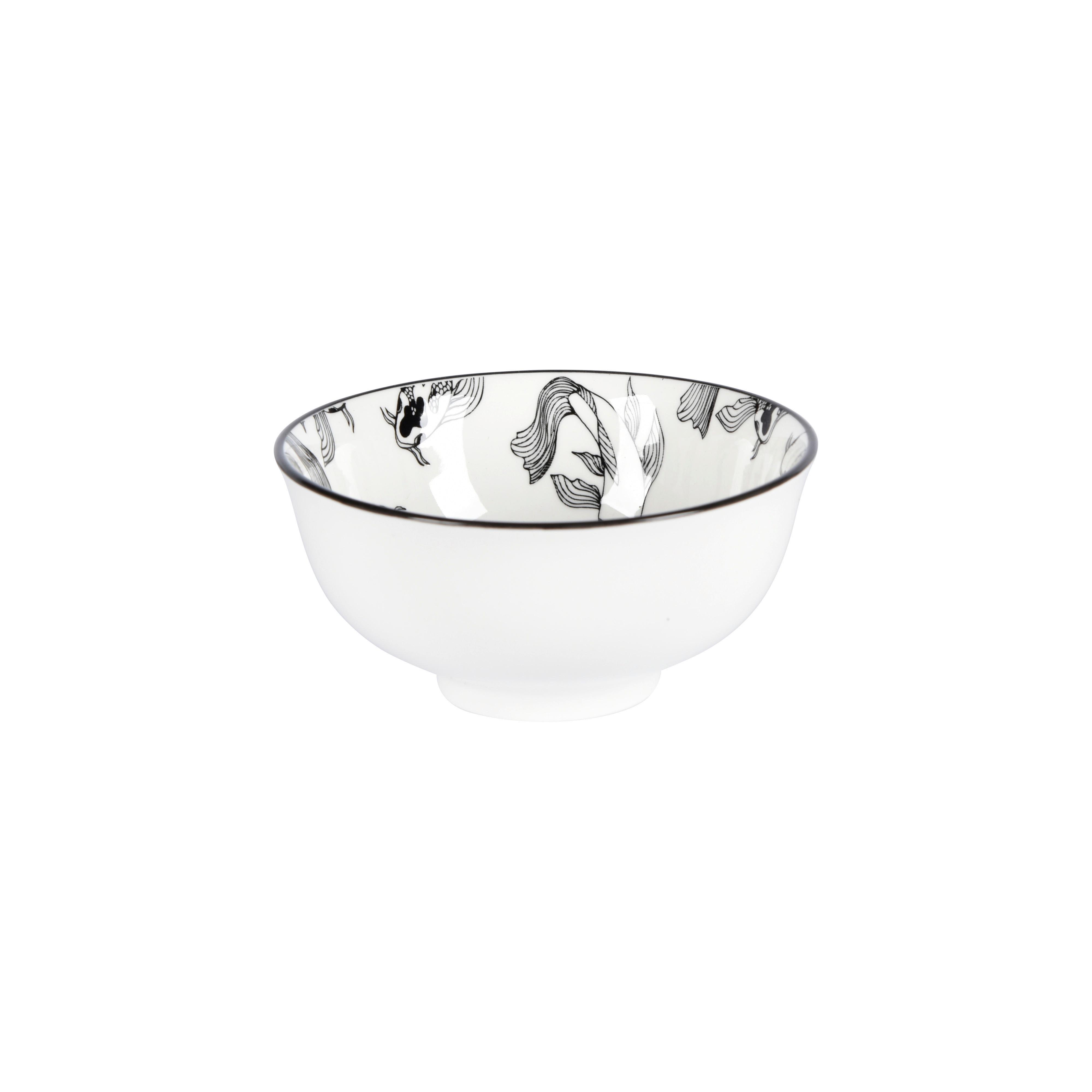 Dipschale Shiva in Schwarz/Weiß  Ø ca. 11,8cm - Weiss/Schwarz, Lifestyle, Keramik (11,7/5,6cm) - Mömax
