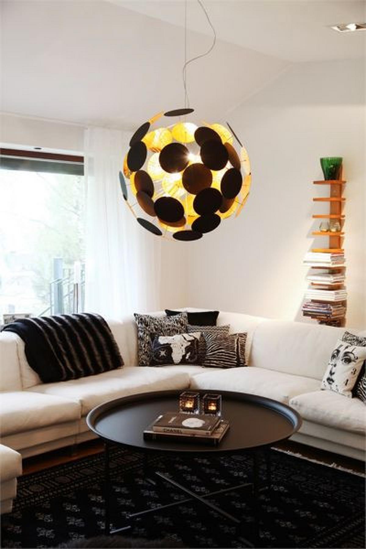 LAMPA WISZĄCA 4200350-4007 PLANET - czarny/kolor złoty, Design, metal (50/120cm) - By Rydéns