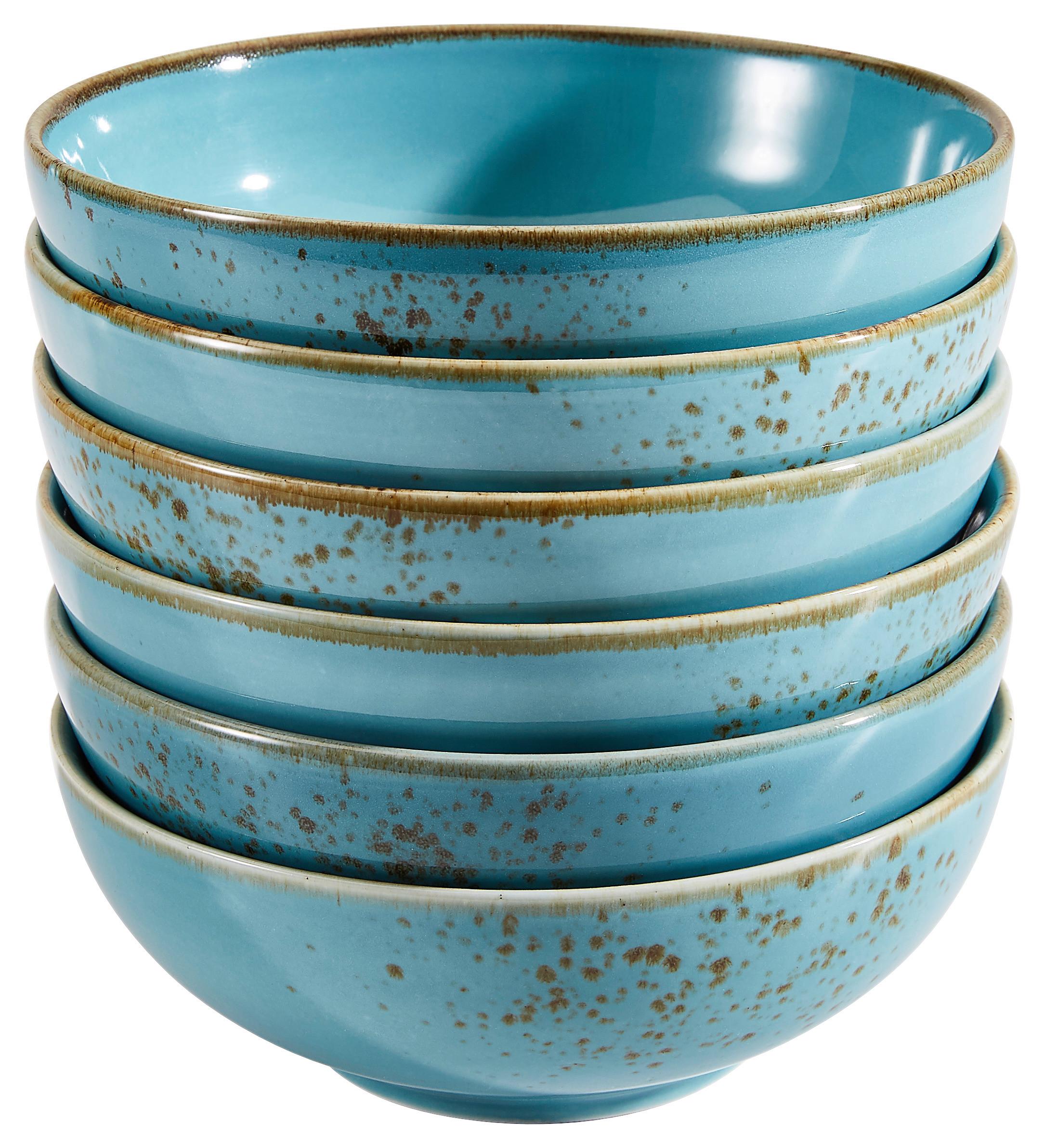 Schüsselset Nature Collection Türkis, 6-teilig - Türkis, Trend, Keramik (16,5cm) - Creatable