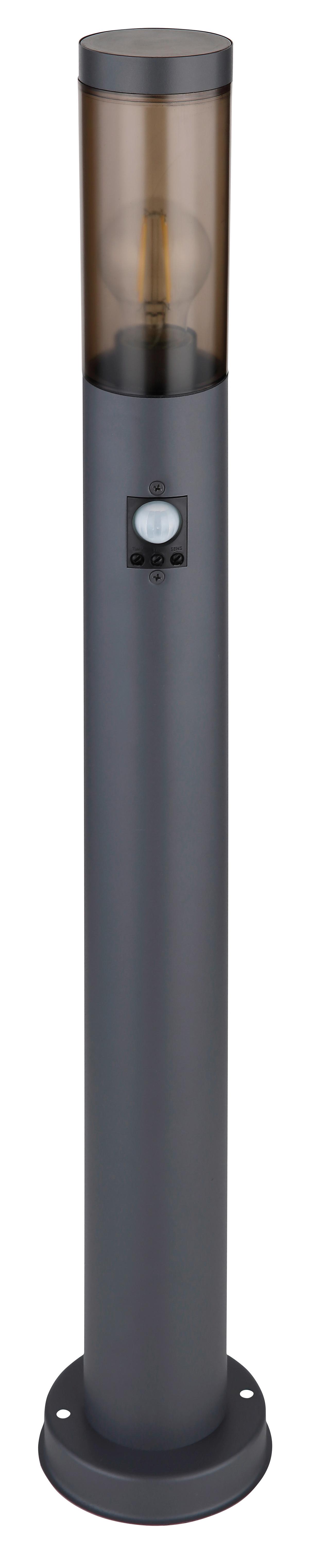 Außenleuchte Boston in Grau/Anthrazit max. 15 Watt - Anthrazit/Grau, Design, Kunststoff/Metall (12,7/80cm) - Globo