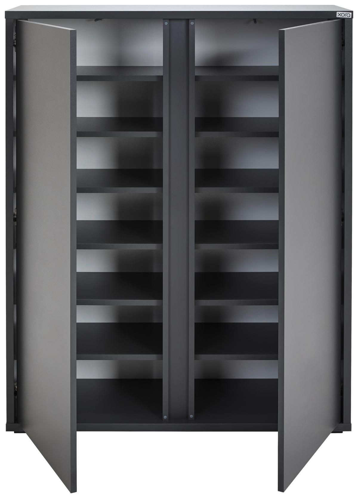 SZAFKA NA BUTY LIV - antracytowy, Konventionell, materiał drewnopochodny/tworzywo sztuczne (97,5/120/34cm) - Xora