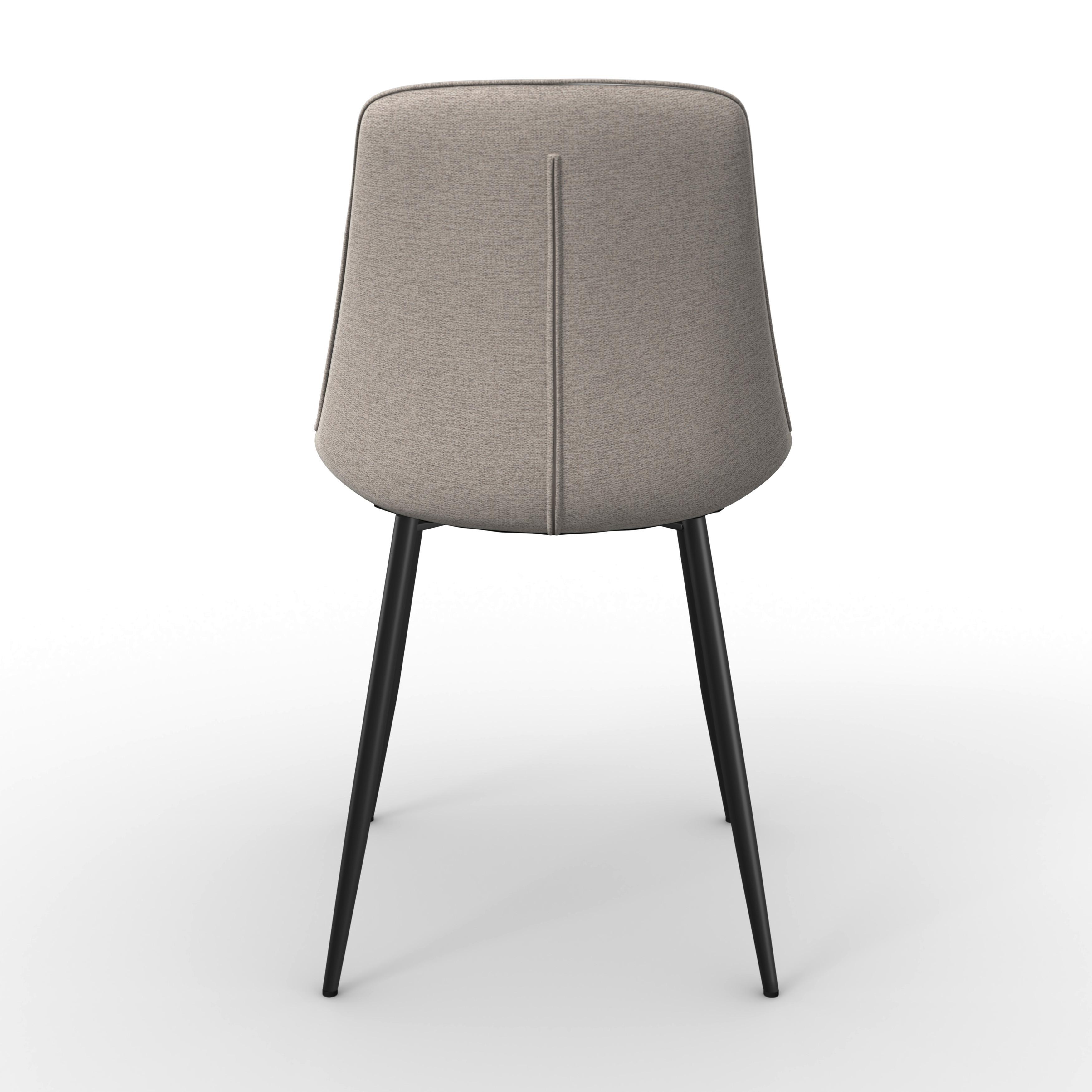Tischgruppe Eolona Creme 5-tlg. - eukalyptusträ färg/svart, Modern, metall/trämaterial (120/76/120cm) - Bessagi Home