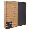 DULAP USI ROTATIVE EMDEN - culoare lemn stejar/grafit, Modern, material pe bază de lemn (180/198/64cm)