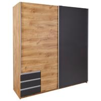 DULAP USI ROTATIVE EMDEN - culoare lemn stejar/grafit, Modern, material pe bază de lemn (180/198/64cm)
