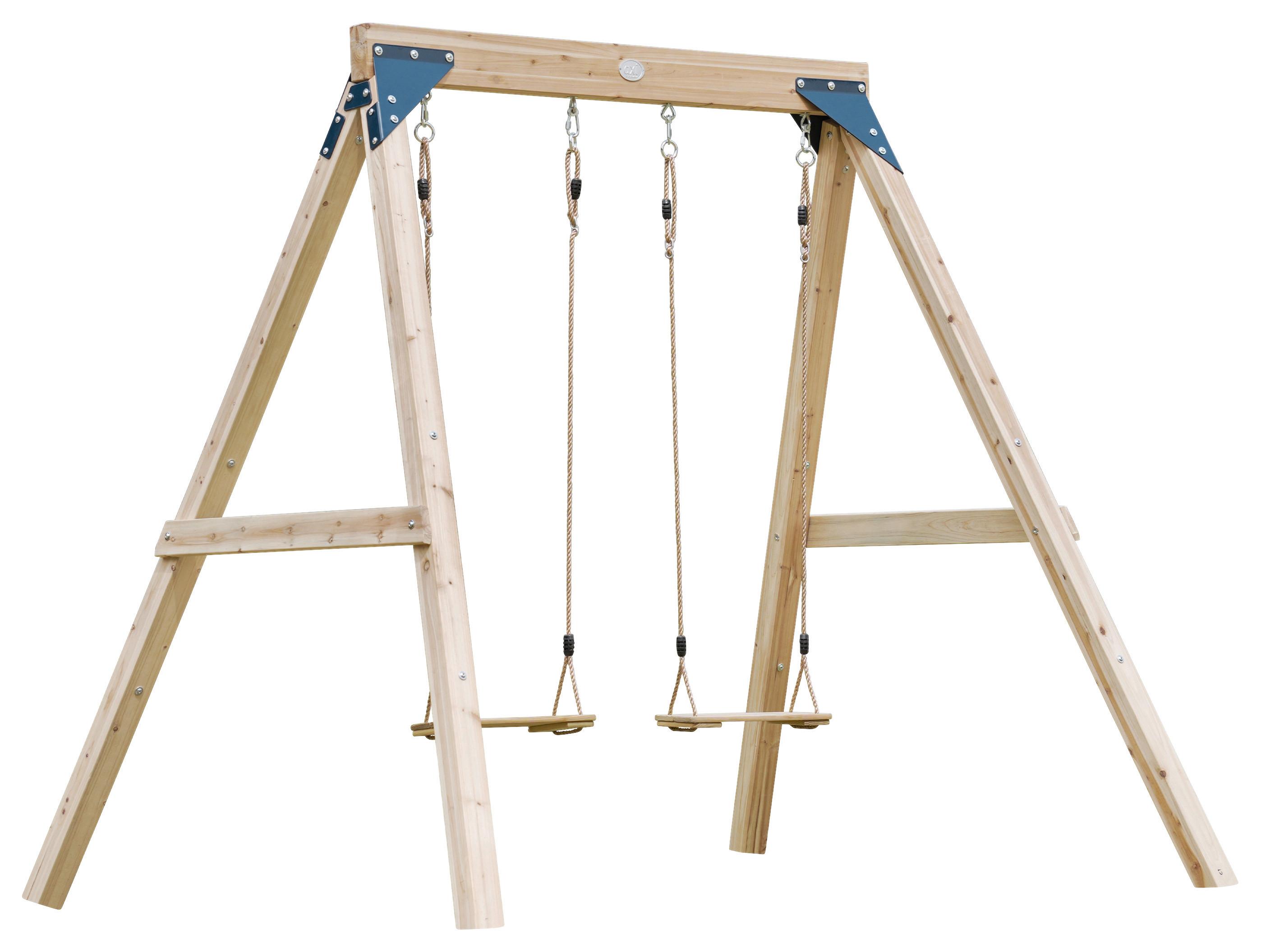 Schaukel Braun - Braun, KONVENTIONELL, Holz/Metall (224/208/186cm)
