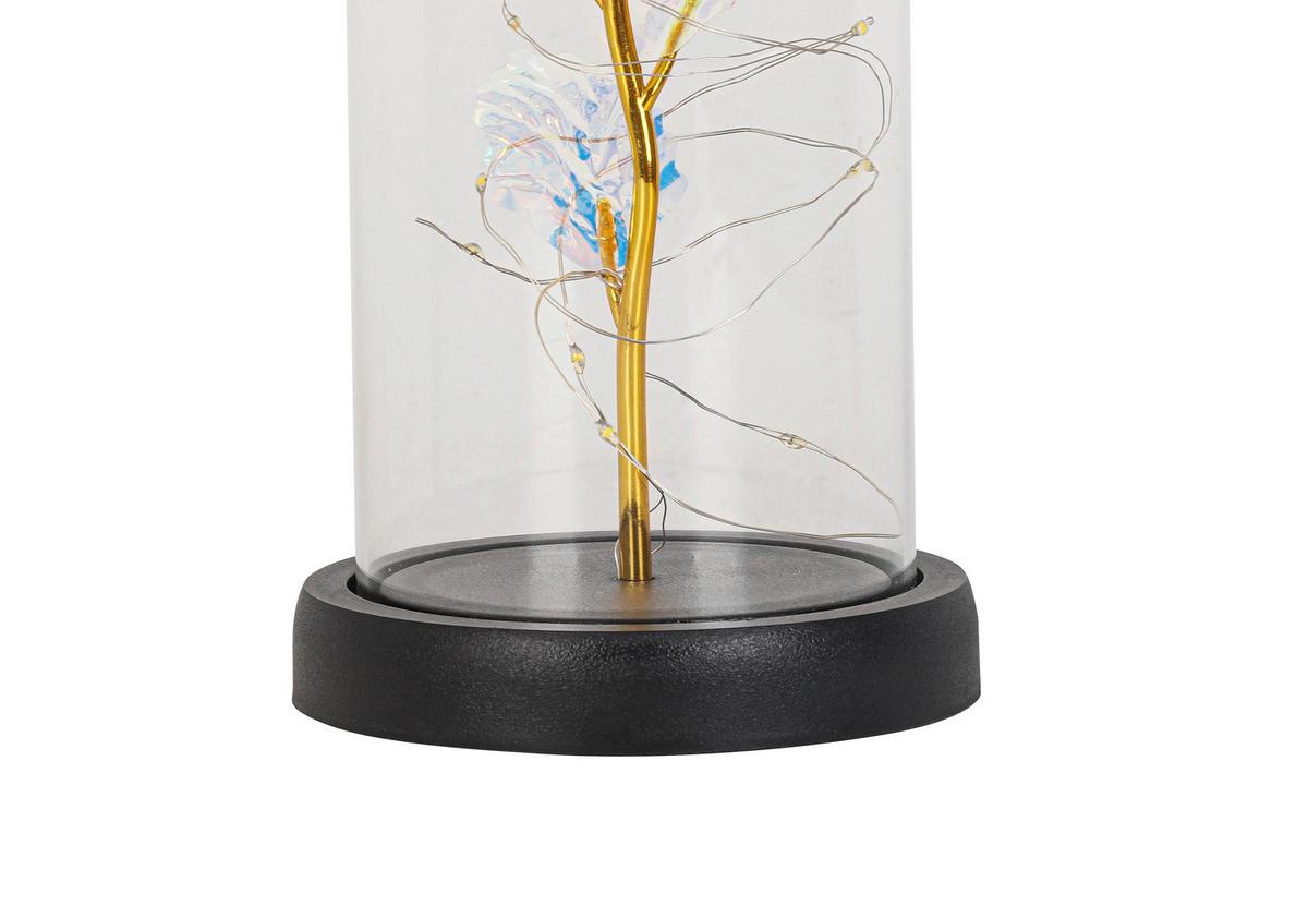 LED-Dekoleuchte Flowi Schwarz/Transparent - Transparent/Schwarz, Modern, Kunststoff (11/21cm) - Mömax