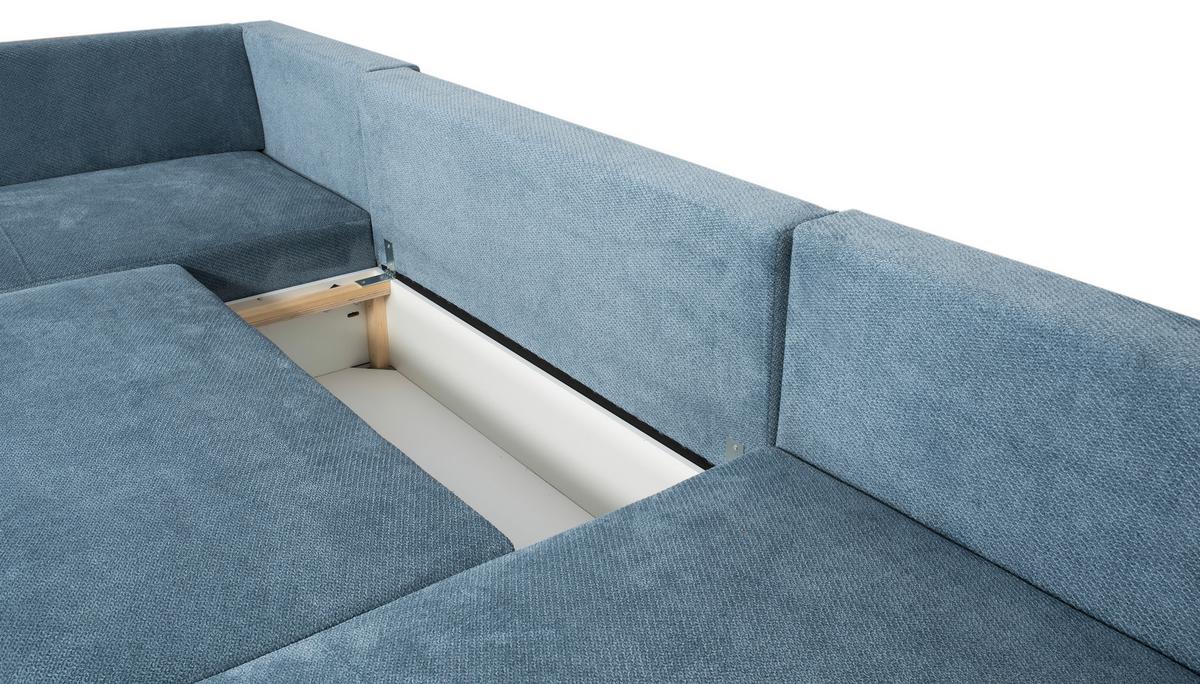 Canapea modulara VERONICE - albastru, Trend, textil (171/313/141cm)