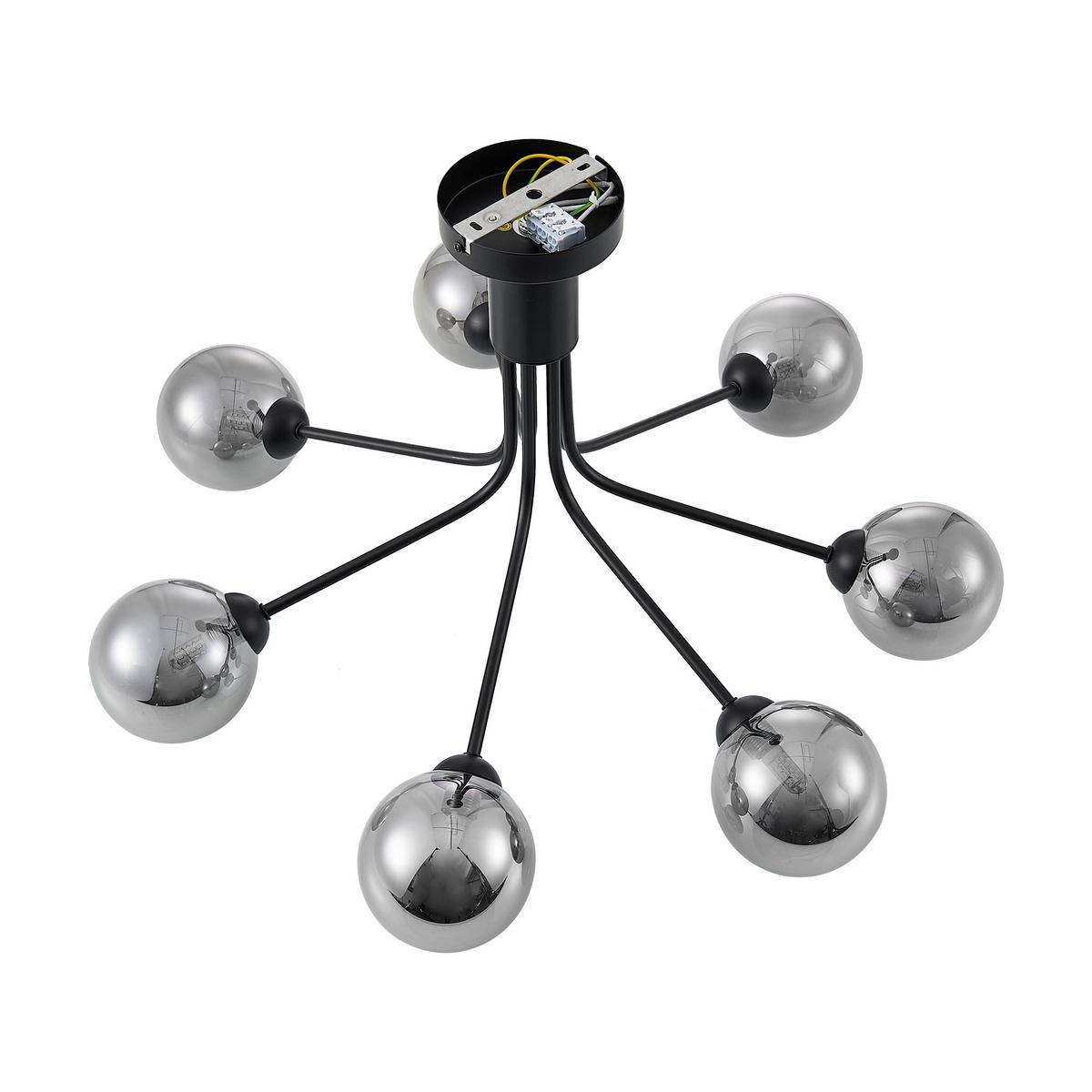 LAMPA SUFITOWA WIDNES - ciemnoszary, Design, metal/szkło (65/40cm) - Novel