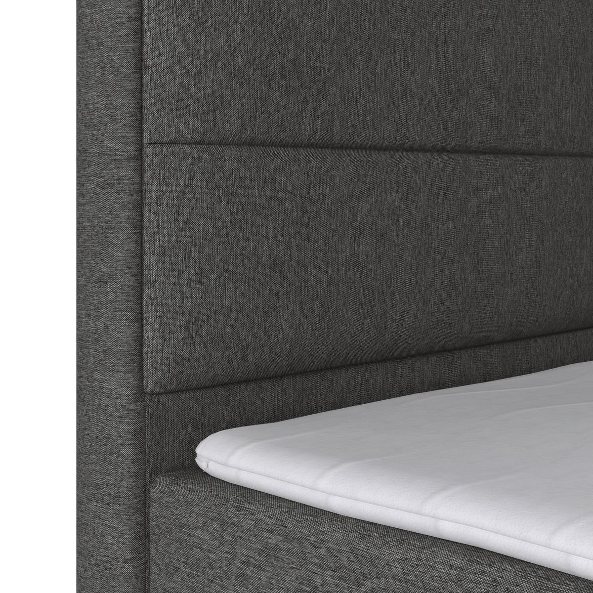 Boxspringbett Palermo ca. 180x200 cm Anthrazit - Anthrazit, MODERN, Holz/Kunststoff (180/200cm) - MID.YOU