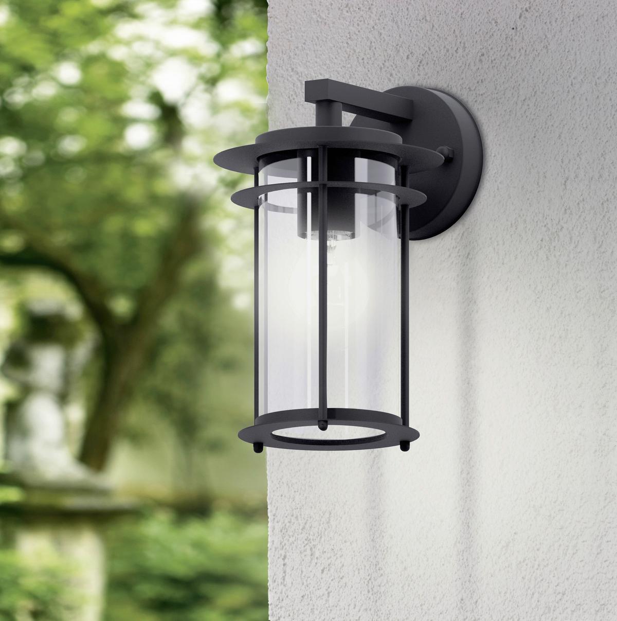 Aussenwandleuchte 96239 Valdeo - Klar/Transparent, Konventionell, Glas/Metall (16,5/27,5/20cm) - Eglo