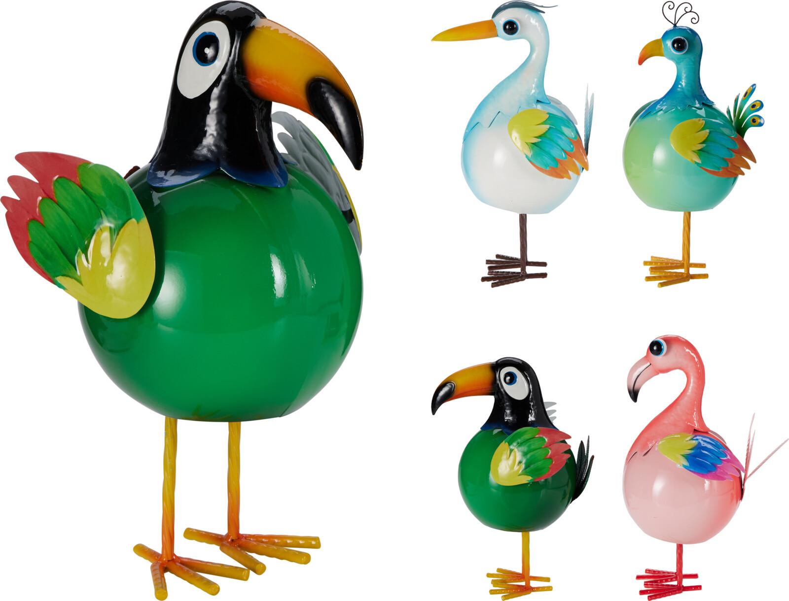 Dekor Madár Birds - pink/türkiz, fém (23/18/38,5cm)