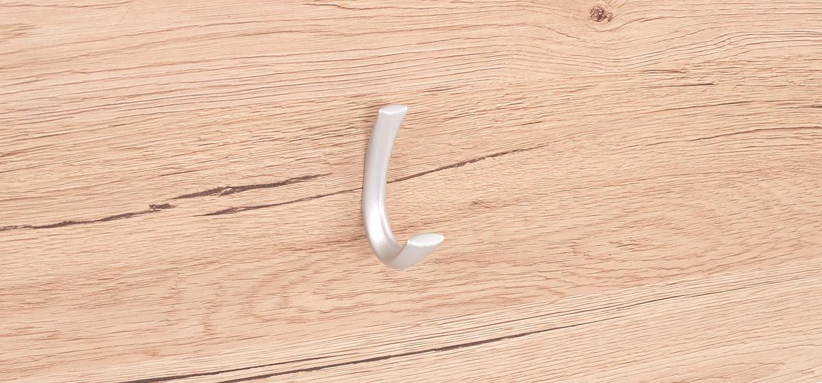 Panou cuier Moya - alb/culoare lemn stejar, Modern, plastic/material pe bază de lemn (70/99/2cm) - Modern Living