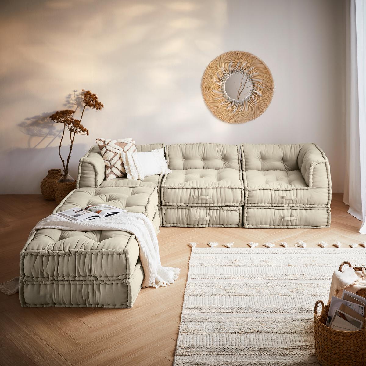 ELEMENT DO SOFY SPACE - kolor piaskowy, Trend, tkanina (80/43/80cm) - P & B