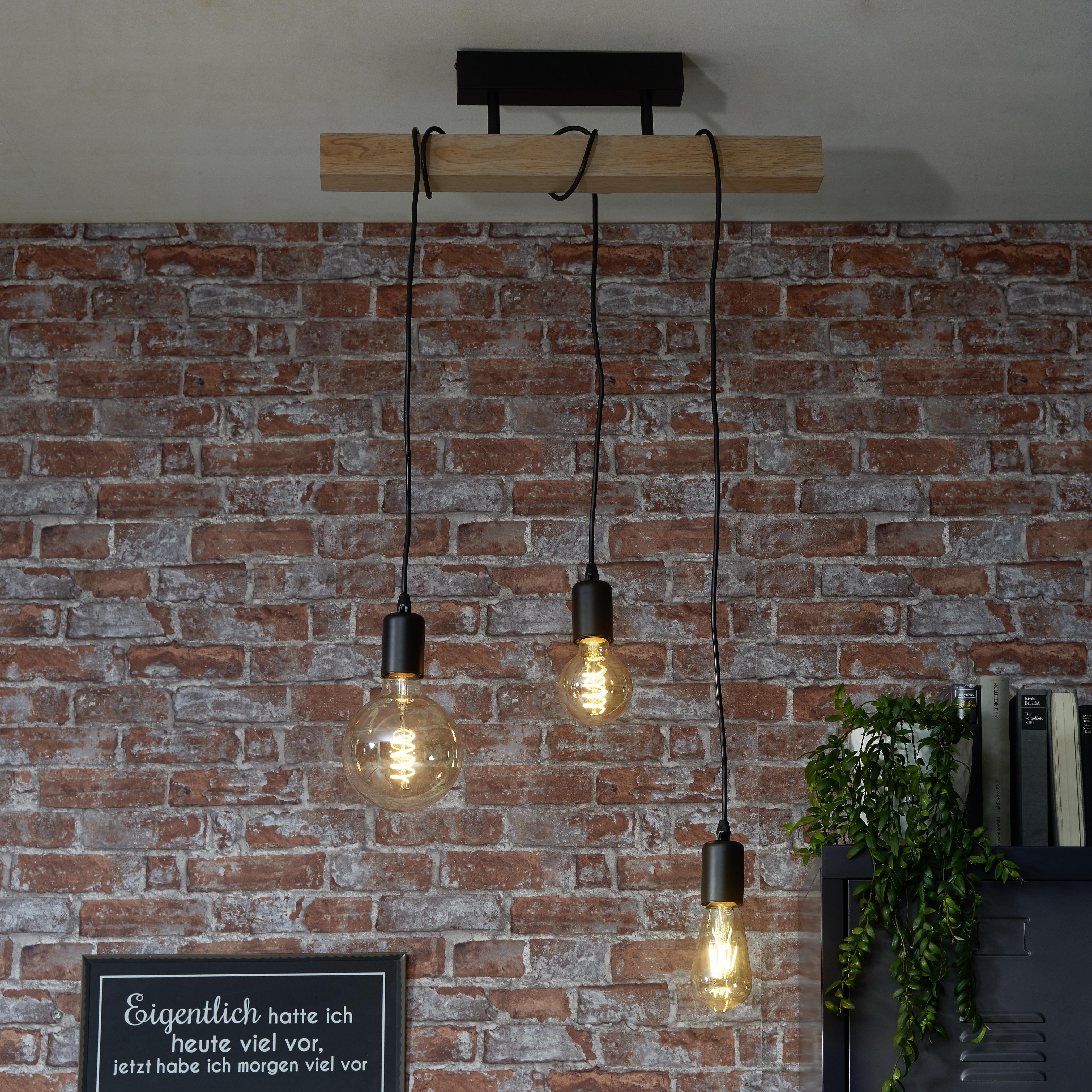 LAMPA SUFITOWA 43511*TOWNSHEND - czarny/brązowy, Konventionell, metal/drewno (55/10,5/26,5cm) - Eglo