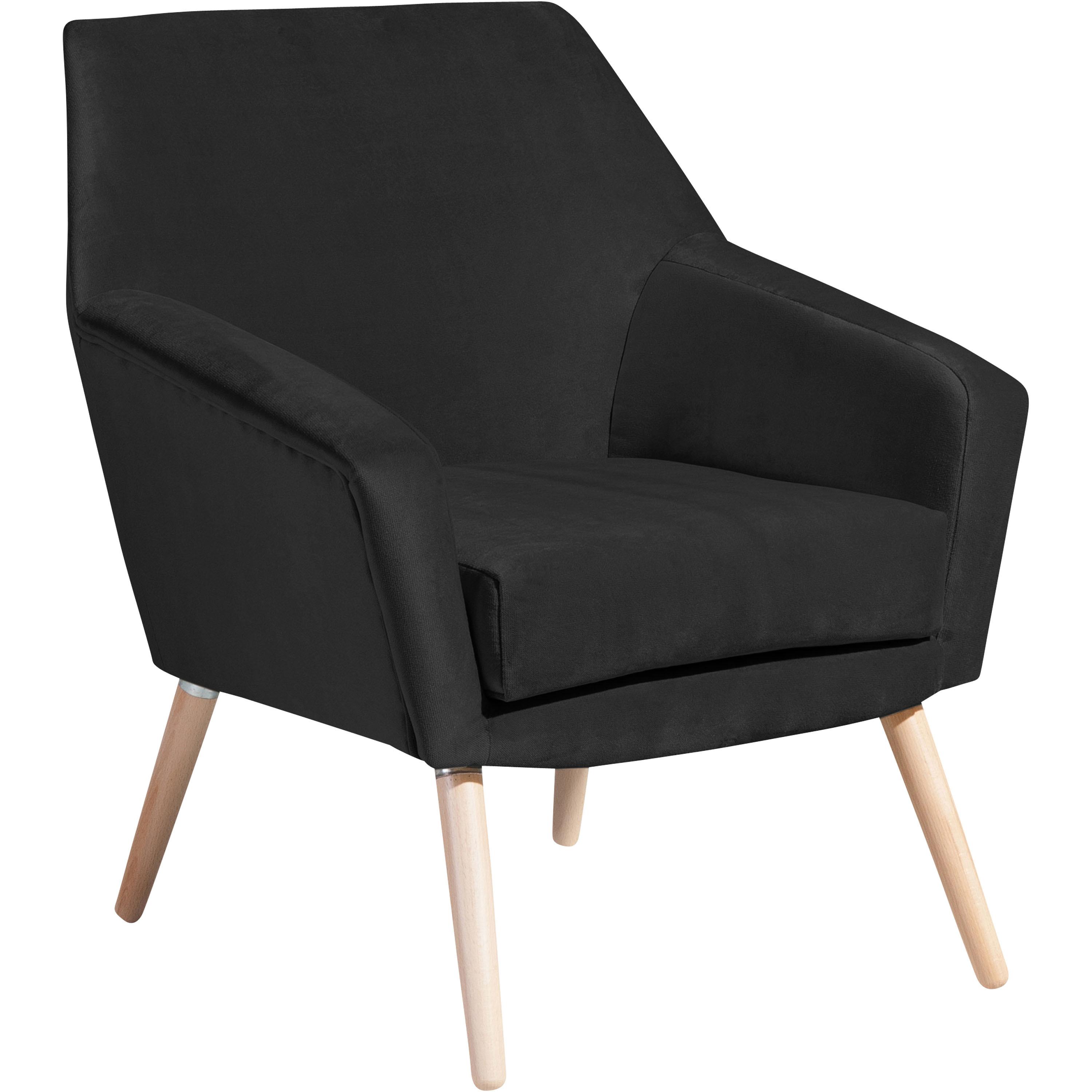 SESSEL ALEGRO - Buchefarben/Schwarz, Design, Holz/Textil (67/81/71cm) - Max Winzer