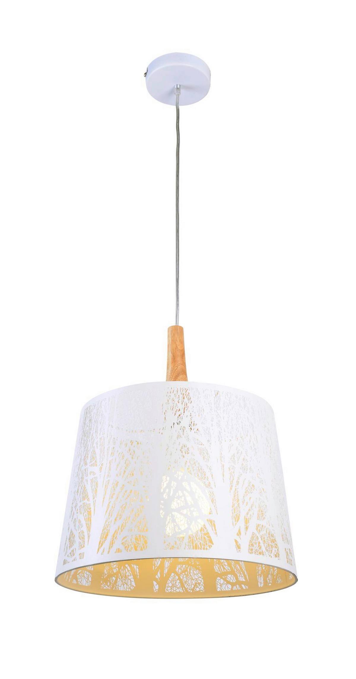 Pendelleuchte Lantern Weiß max. 60 Watt - Weiss, Trend, Holz/Metall (35/40cm) - MAYTONI
