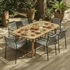 TRÄDGÅRDSSTOLAR SET NARDO - ljusgrå/svart, Modern, metall/textil (55/82/58cm) - Bessagi Garden