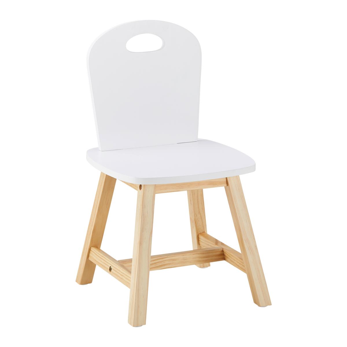 Otroški Set Mize In Stolov Pino, Bela, Naravna Barva - barve bora/bela, Moderno, les (55/45/55cm) - Bessagi Kids