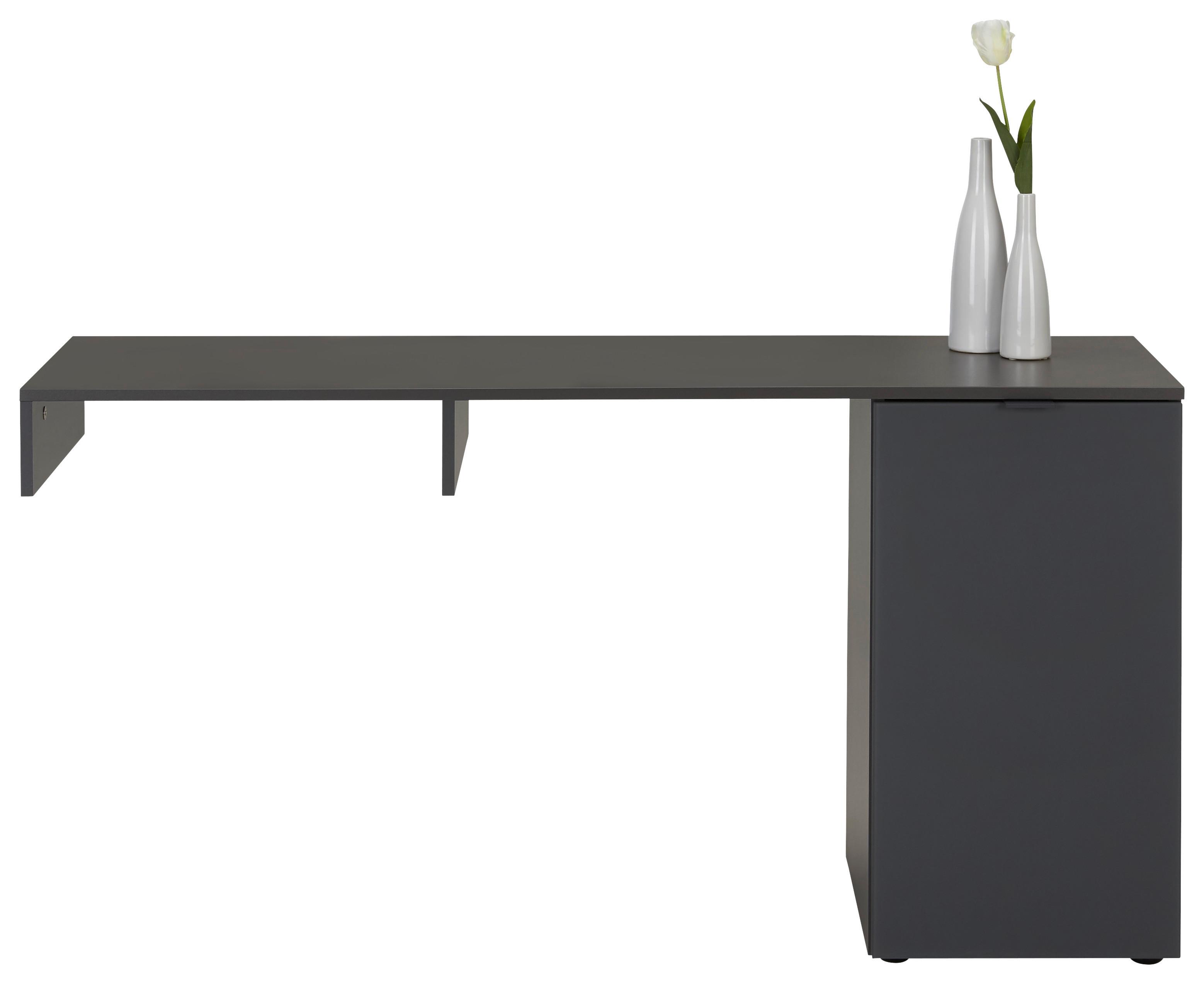 TV-Aufsatz in Graphitfarben - Graphitfarben, Modern, Holzwerkstoff (133/70/41cm) - Premium Living