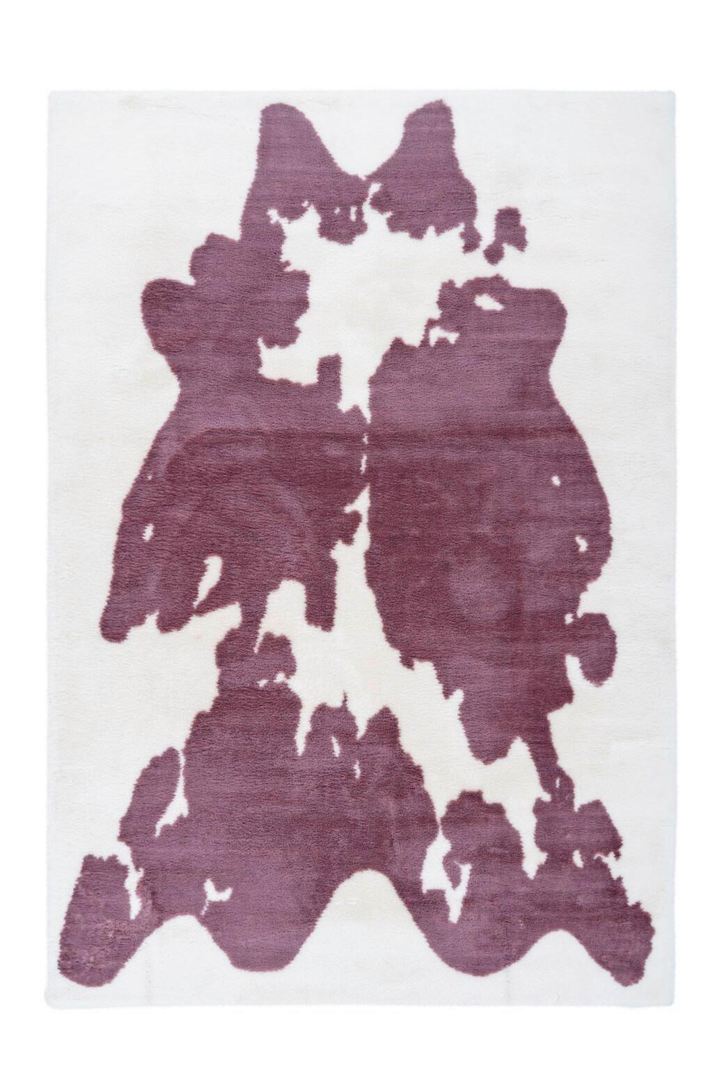 Hochflorteppich Rabbit Animal - Weiss/Lila, Konventionell, Textil (120/160cm) - Kayoom