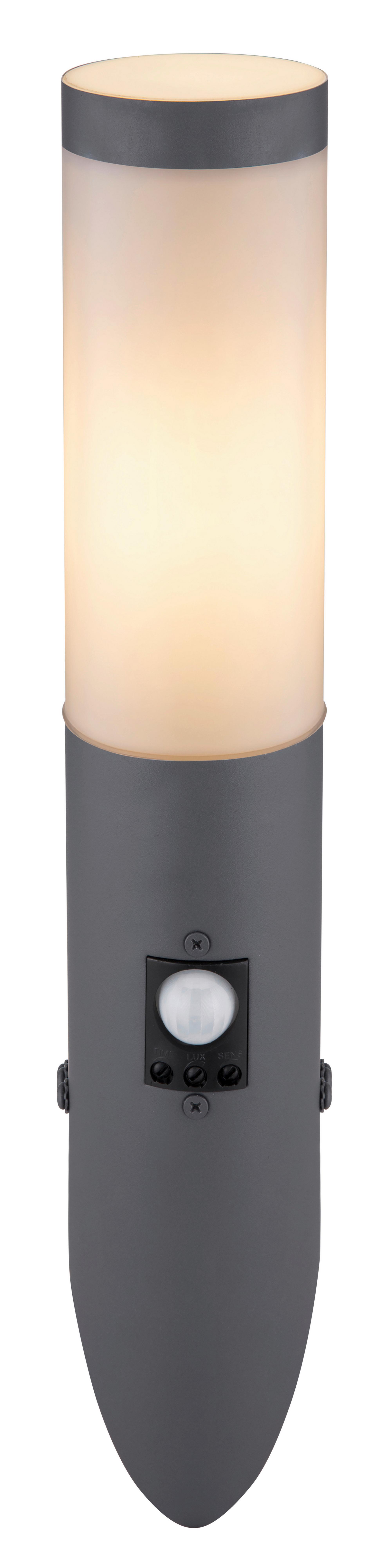 Außenleuchte Boston in Anthrazit max. 60Watt - Anthrazit/Opal, Basics, Kunststoff/Metall (7,6/41cm) - Globo