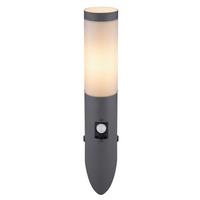 Außenleuchte Boston in Anthrazit max. 60Watt - Anthrazit/Opal, Basics, Kunststoff/Metall (7,6/41cm) - Globo