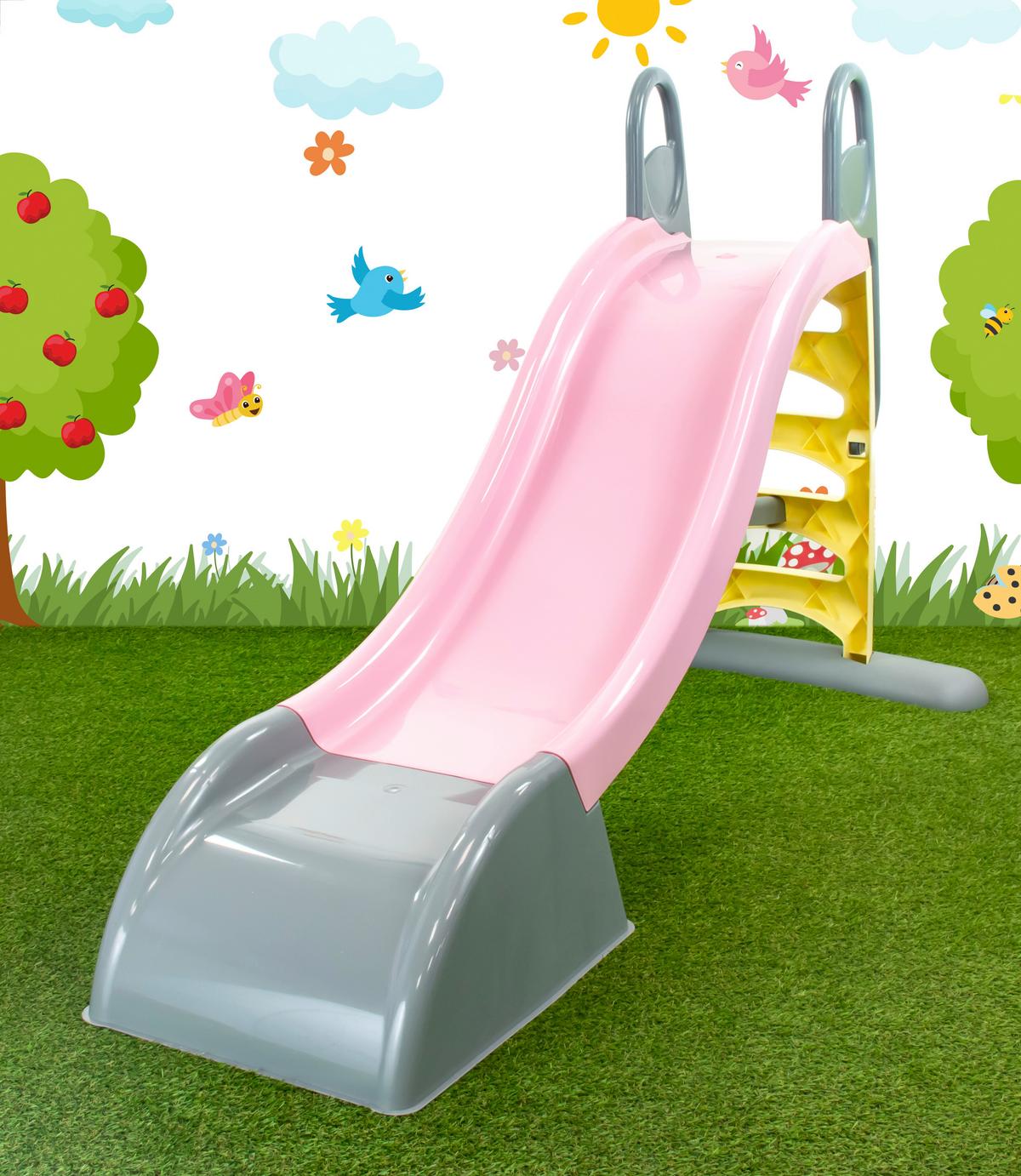 Kinderrutsche Large Slide Hellrosa - Hellrosa, KONVENTIONELL, Kunststoff (84,5/110/182cm)
