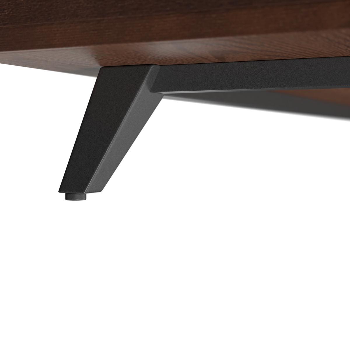 Sideboard Zelia Holz/Glas Braun/Walnussfarben - Walnussfarben/Schwarz, MODERN, Glas/Holz (180/77/45cm) - Bessagi Home