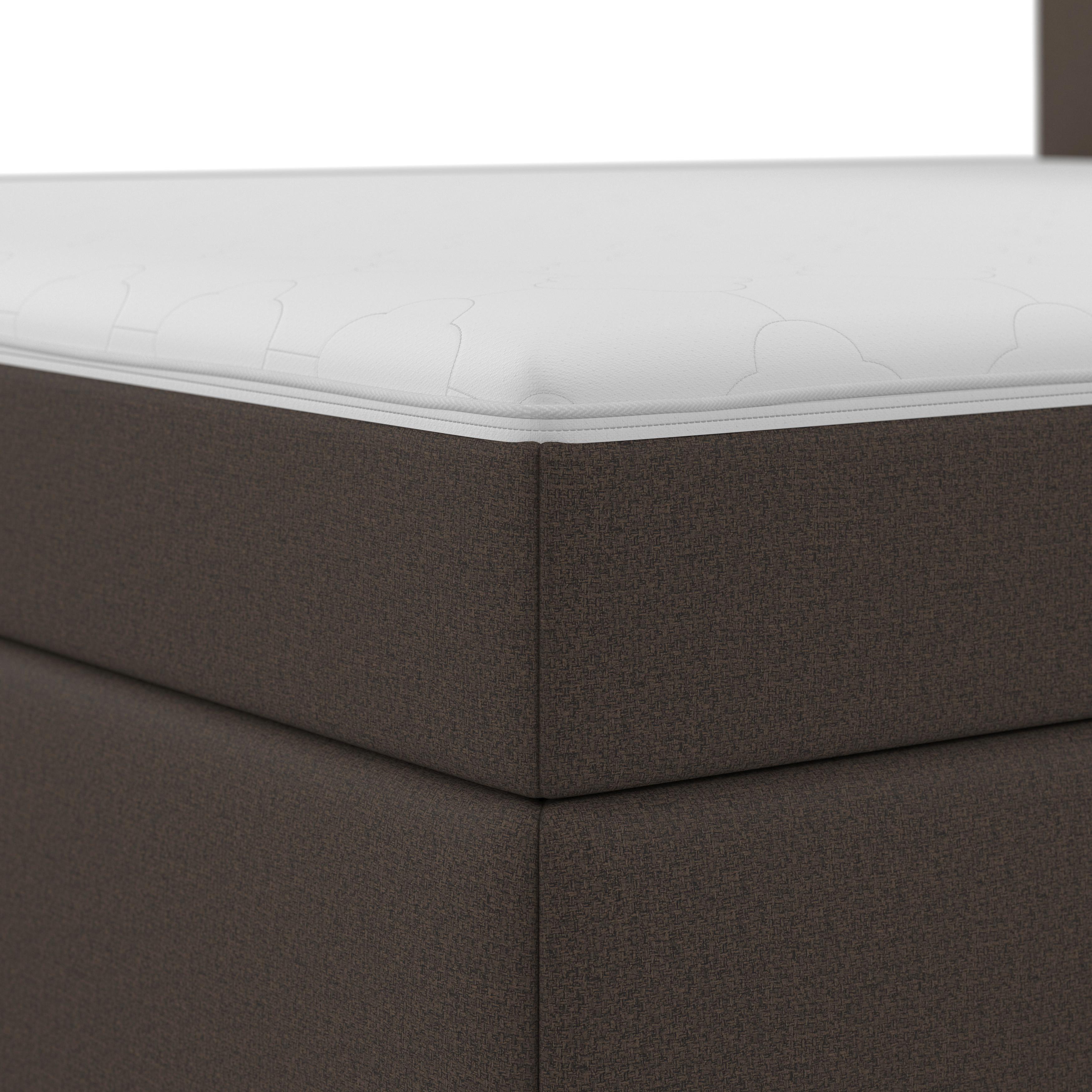 Boxbett Marco ca. 180x200 cm Braun - Schwarz/Braun, MODERN, Holz/Kunststoff (180/200cm) - Bessagi Home
