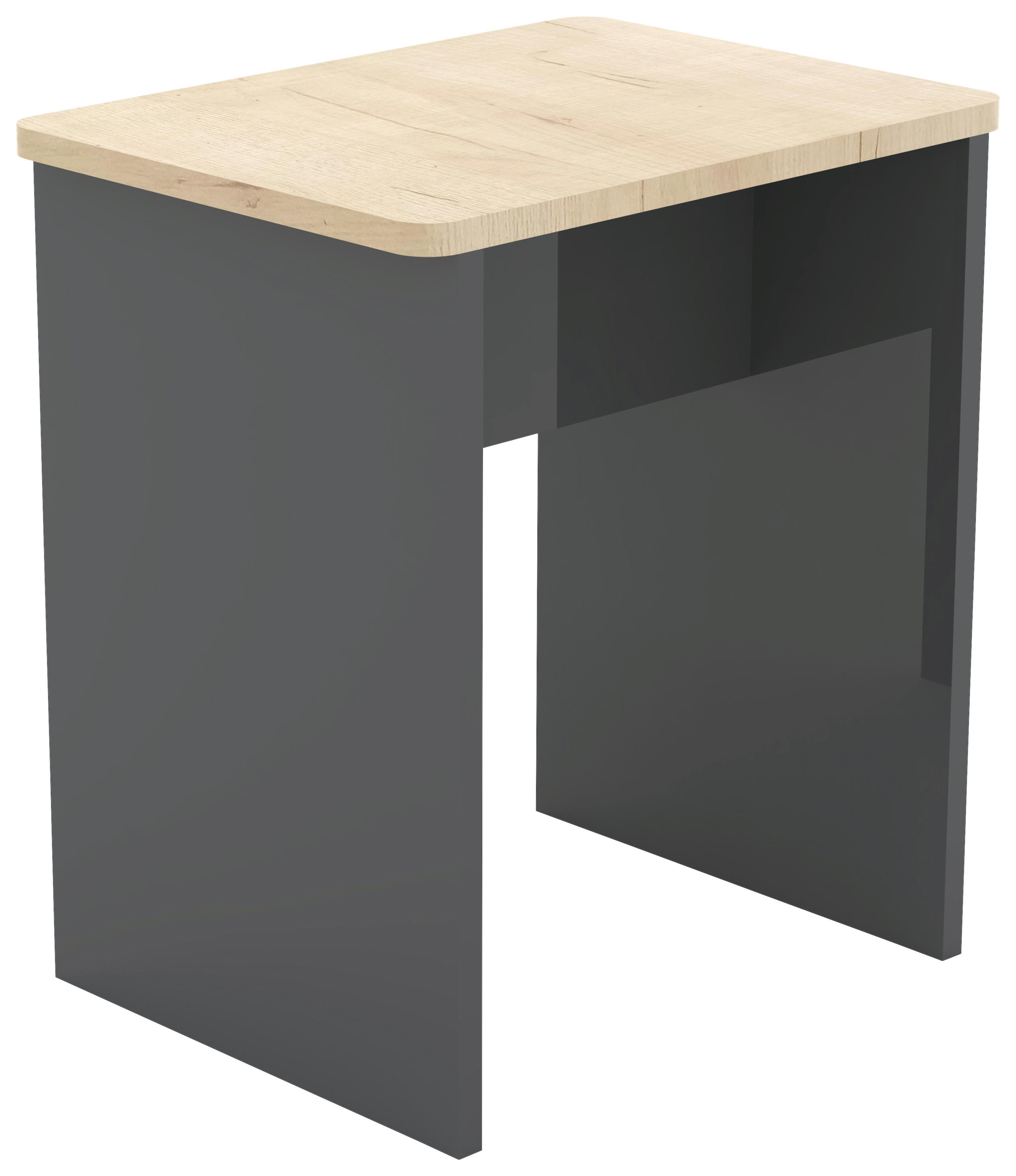 Tabure Esal, Antracit - bela/antracit, Moderno, leseni material (40/45/30cm) - MID.YOU