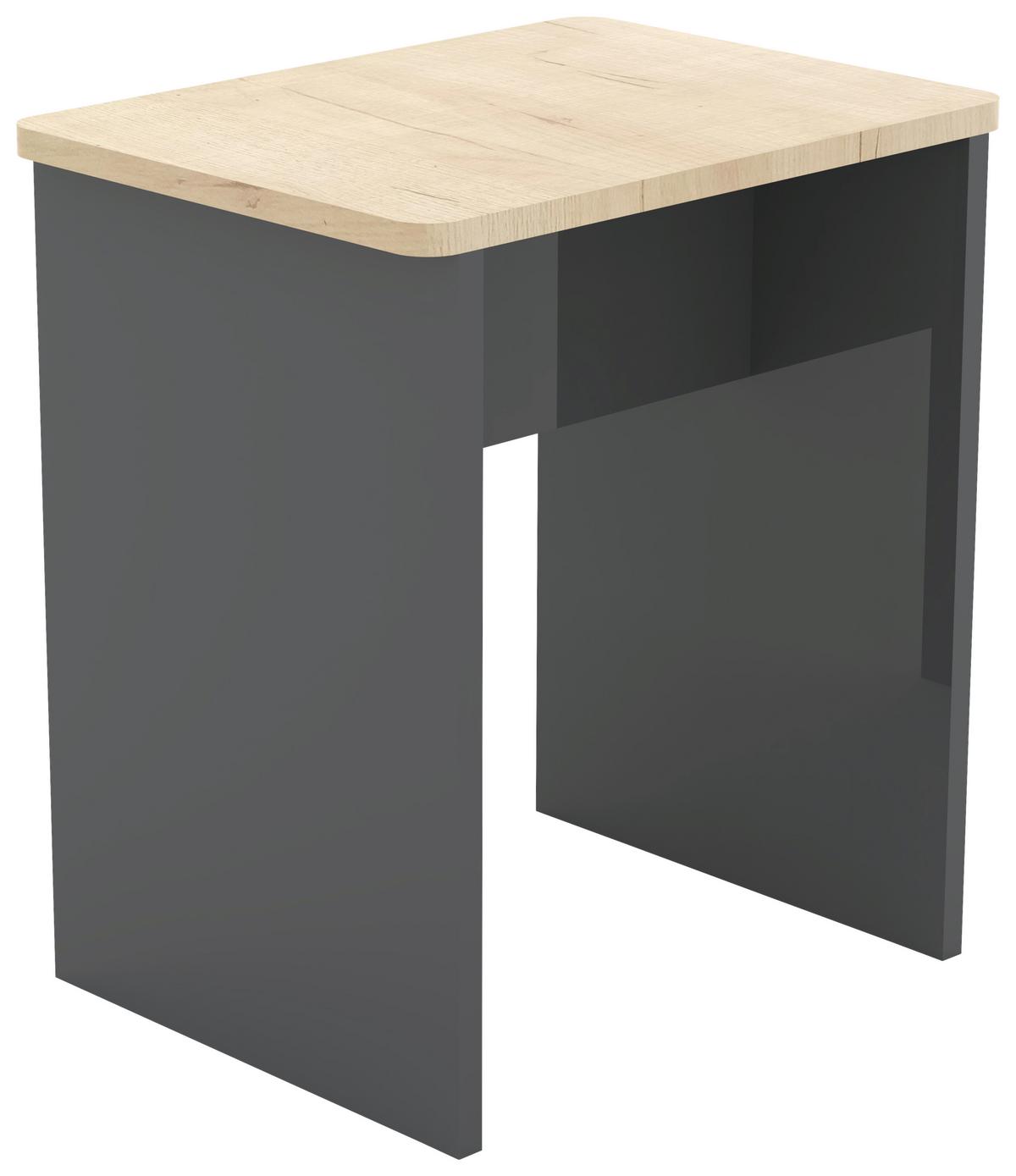 Tabure Esal, Antracit - bela/antracit, Moderno, leseni material (40/45/30cm) - MID.YOU