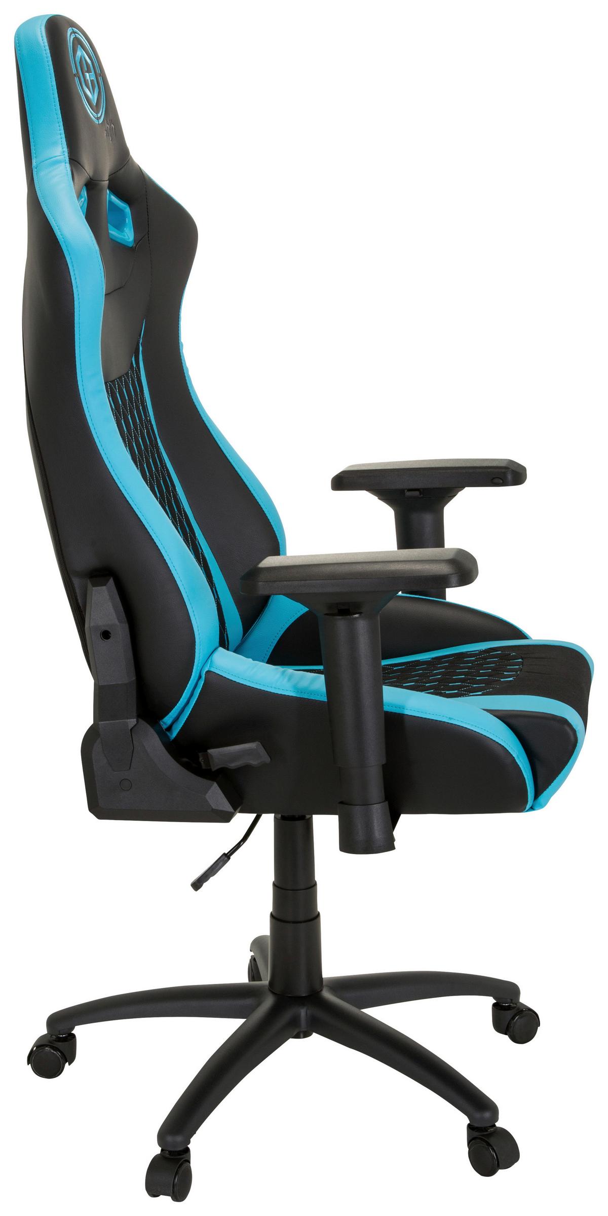 Gaming Stol Gamebreaker Sx 04, Črna, Turkizna - turkizna/črna, Moderno, kovina/umetna masa (74/137/66cm) - MID.YOU