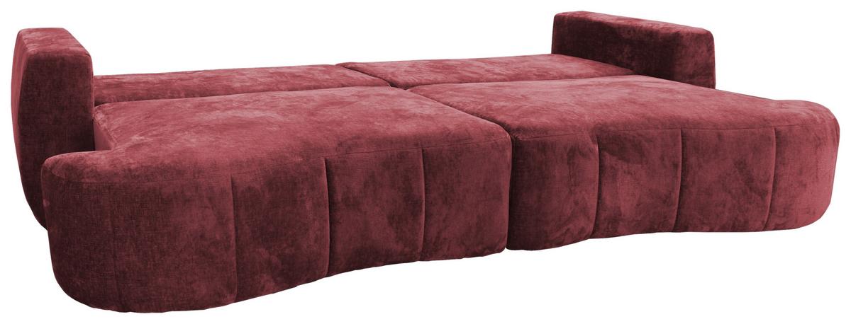 Mega Sofa Berg - bordo/crna, Trend, tekstil/plastika (292/71-99/127cm) - Modern Living