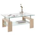 Couchtisch Glas Eichefarben - Eichefarben, MODERN, Glas/Holz (100/45/60cm) - MÖMAX modern living
