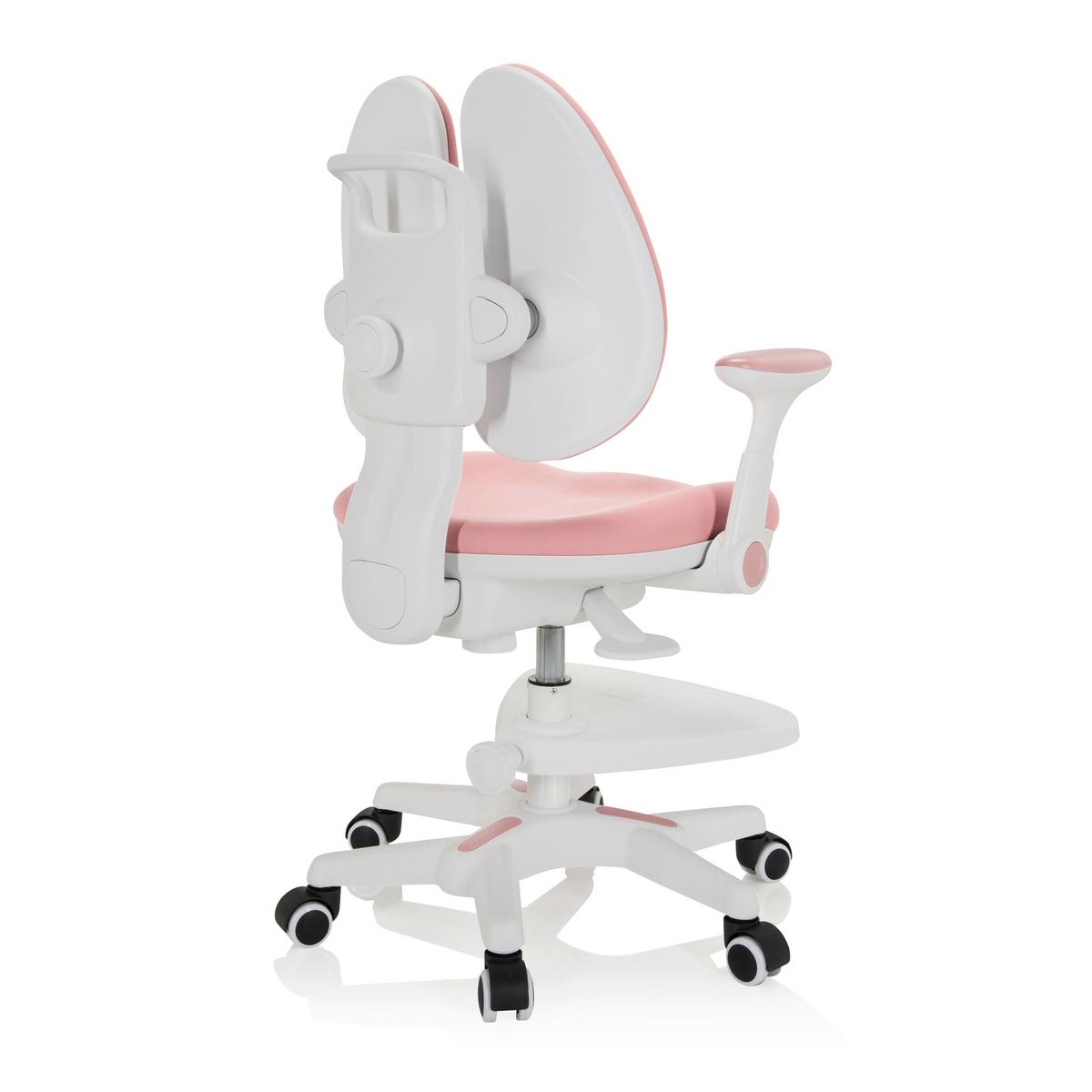 Jugenddrehstuhl Kid Wing ca.56x88x52cm Rosa,Weiß - Rosa/Weiß, MODERN, Kunststoff/Textil (56/88/52cm) - MID.YOU