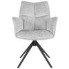 STOL MED ARMSTÖD LUCIA - grå/svart, Lifestyle, metall/textil (62/90/64cm) - Premium Living
