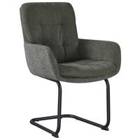 Armlehnstuhl Nova Grün/Schwarz - Schwarz/Grün, MODERN, Textil/Metall (61/91/65cm) - Premium Living