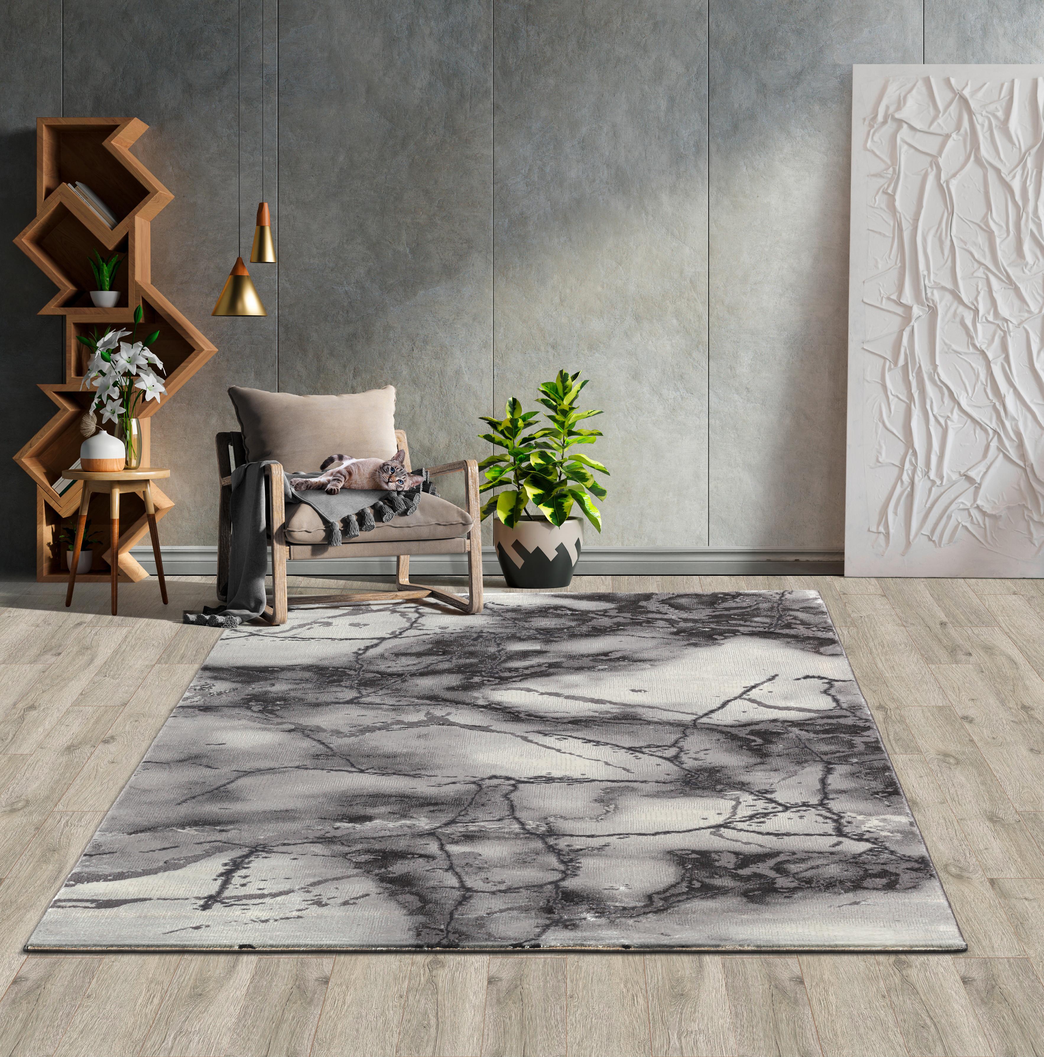 Webteppich Craft Grau ca. 80x150cm - Grau, KONVENTIONELL, Textil (80/150cm)